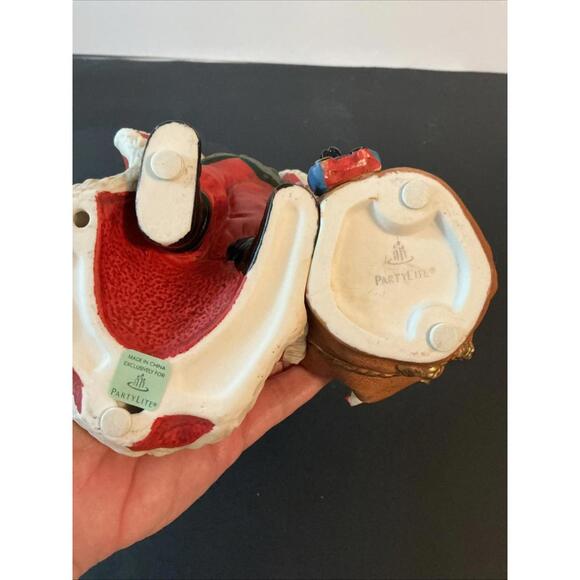 Partylite Santa Checking His List Tealight Candle Votive Holder Retired P9841 - Picture 5 of 7